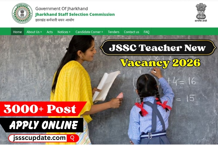 JSSC Jharkhand Special Assistant Teacher Vacancy 2026