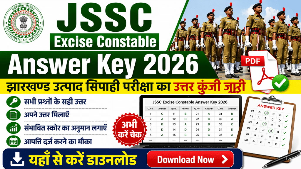JSSC Excise Constable Answer Key 2026